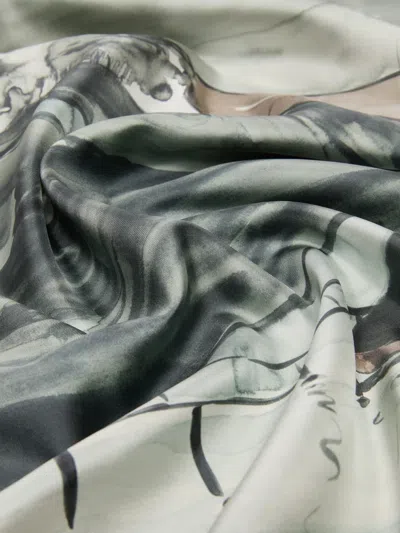 Max Mara Silk Printed Square Scarf In Multi