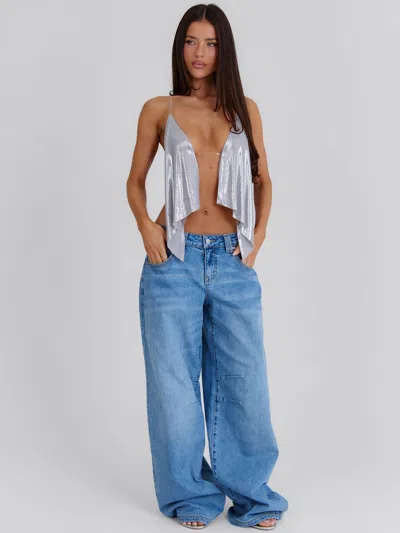 Outcast Ora Crop Top Silver