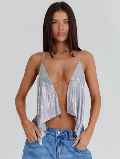 Outcast Ora Crop Top Silver