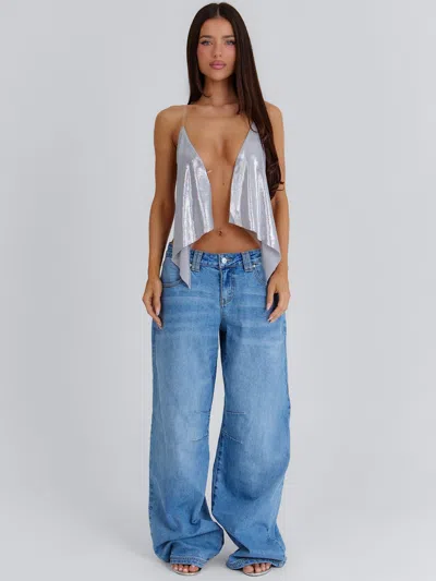 Outcast Ora Crop Top Silver