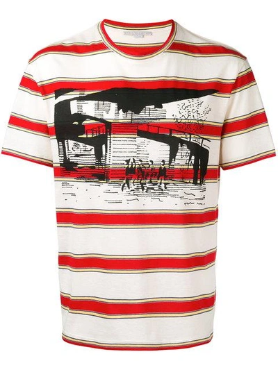 Shop Stella Mccartney Striped Graphic T-shirt - Multicolour