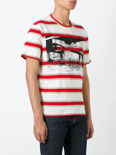 Shop Stella Mccartney Striped Graphic T-shirt - Multicolour