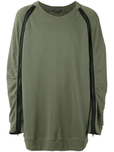 Shop Ann Demeulemeester Zipped Sleeve Sweatshirt