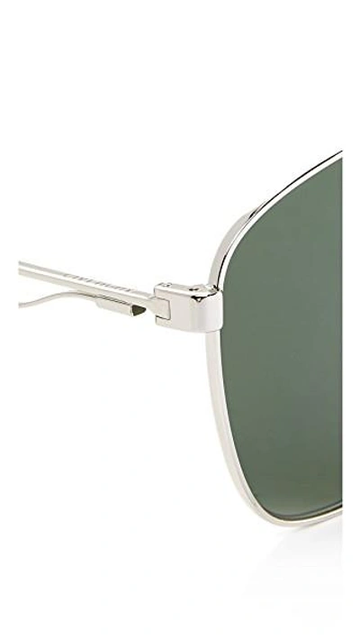 Shop Givenchy Square Aviator Sunglasses In Palladium/green