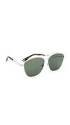 Givenchy Oversized Square Sunglasses, 58mm In Palladium/green