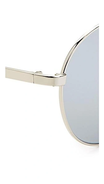 Shop 3.1 Phillip Lim / フィリップ リム Aviator Shield Mirrored Sunglasses In Silver/silver