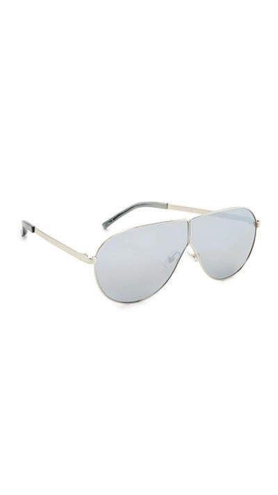 3.1 Phillip Lim / フィリップ リム Women's Mirrored Shield Aviator Sunglasses, 70mm In Silver/silver