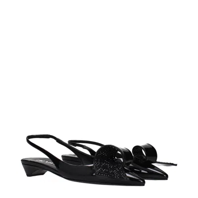 Prada Patent Leather Slingback Flat In Multi