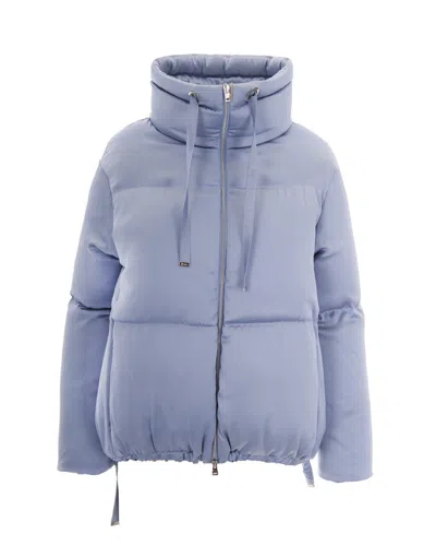 Herno Quilted Down Down Jacket In Blue