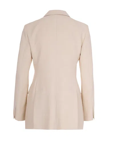 P.a.r.o.s.h . Double-breasted Viscose Blazer In Neutral