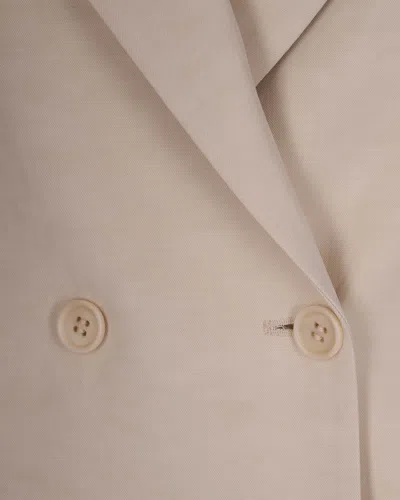 P.a.r.o.s.h . Double-breasted Viscose Blazer In Neutral