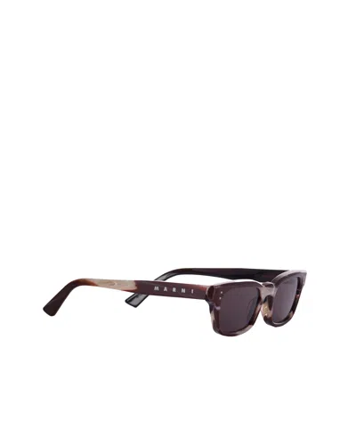 Marni Rectangular Frame Sunglasses In Multi