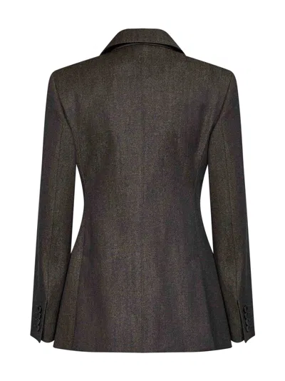 Max Mara Virgin Wool Double-breasted Jacket In Brown