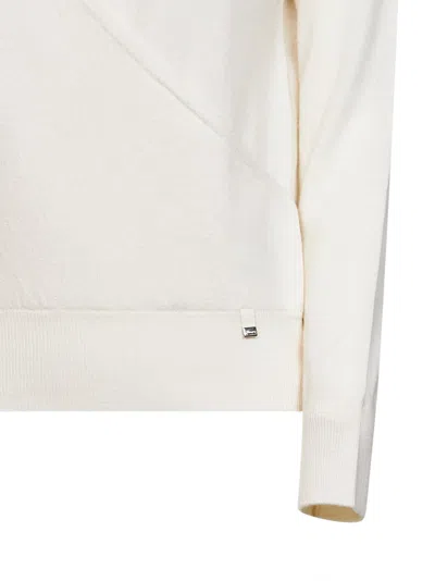 Herno Resort Wrap-effect Sweater In White