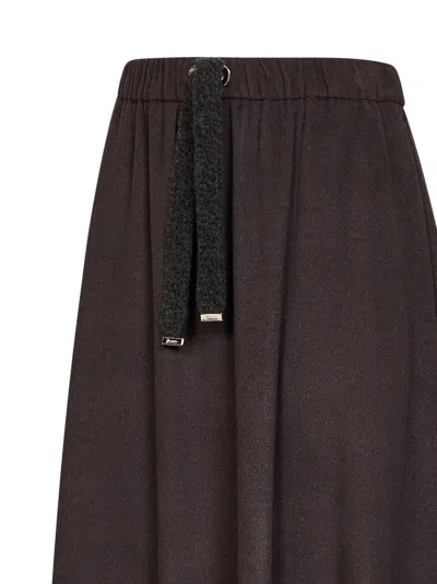 Herno Drawstring Maxi Skirt In Brown