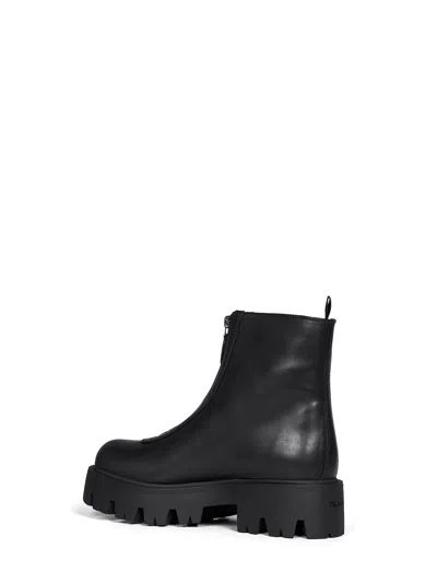 Prada Zip-up Leather Ankle Boot In Multi