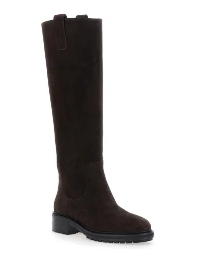 Aeyde Suede Knee-high Boots In Multi