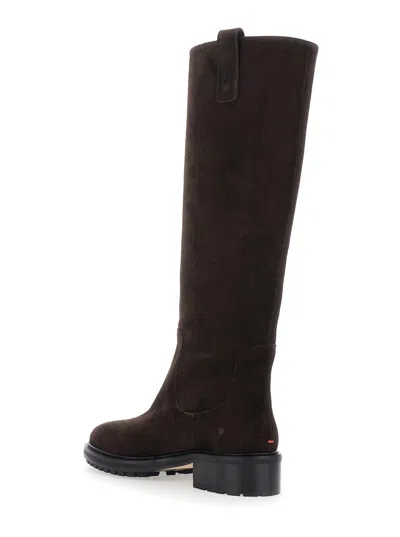 Aeyde Suede Knee-high Boots In Multi