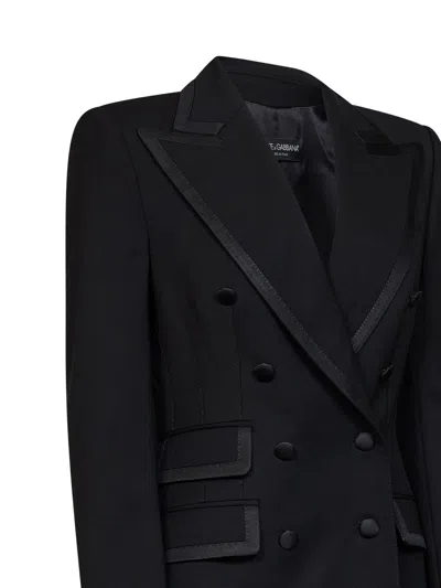 Dolce & Gabbana Turlington Single-breasted Virgin Wool Jacket In Black