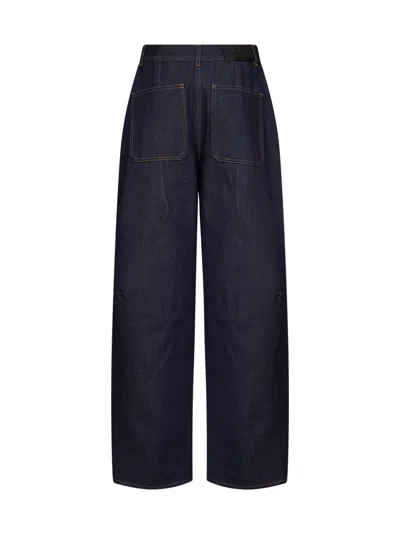 Givenchy Dark Blue Stretch Denim Cocoon Jeans In Blue