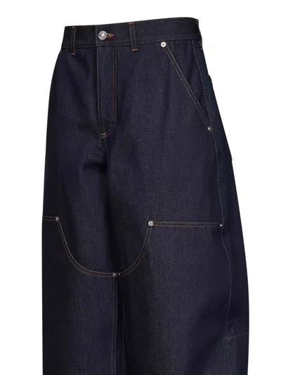 Givenchy Dark Blue Stretch Denim Cocoon Jeans In Blue