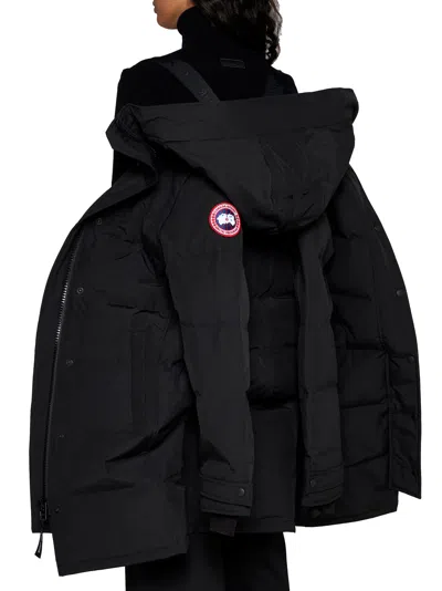 Canada Goose Shelburne Parka Down Jacket In Black