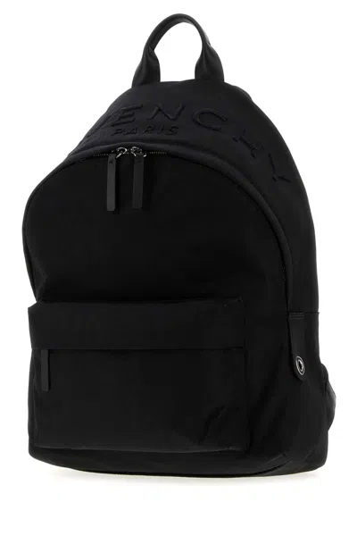 Givenchy Logo-embossed Nylon Backpack In Black