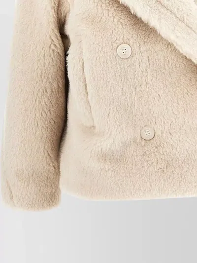 Max Mara Silk Blend Jacket In Neutral