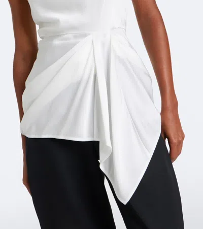 Givenchy Draped Satin Top In White