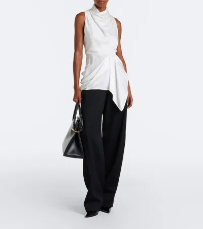 Givenchy Draped Satin Top In White
