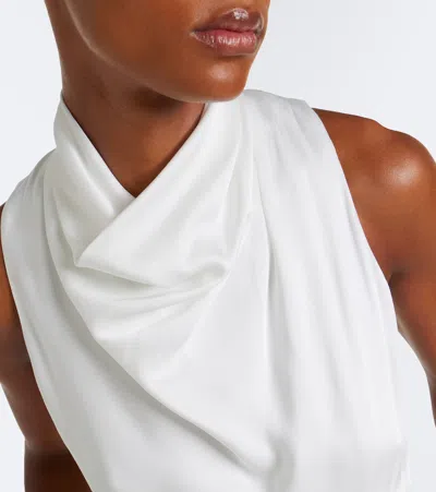 Givenchy Draped Satin Top In White