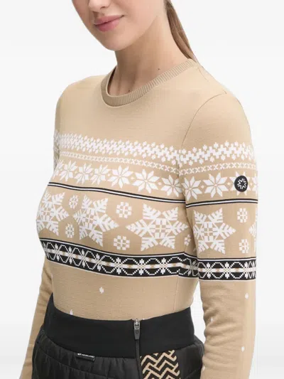 Newland Snowflake-pattern Bodysuit In Neutrals