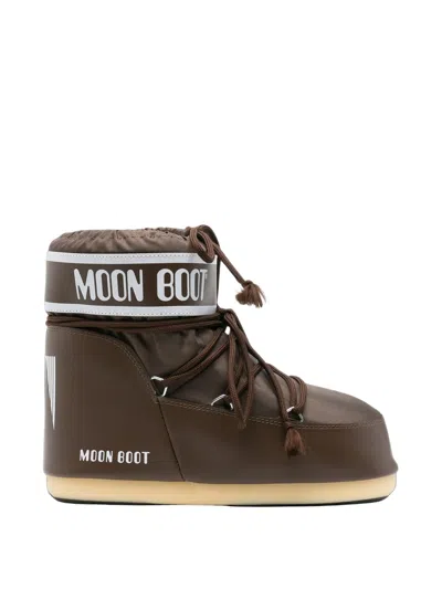 Moon Boot Icon Low Nylon Boots In Brown