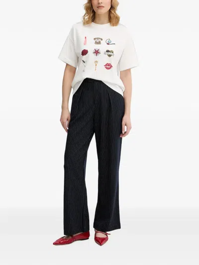 Never Fully Dressed Graphic Print T-shirt In White