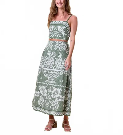Cleobella Juniper Cropped Top In Verdant Flight In Green