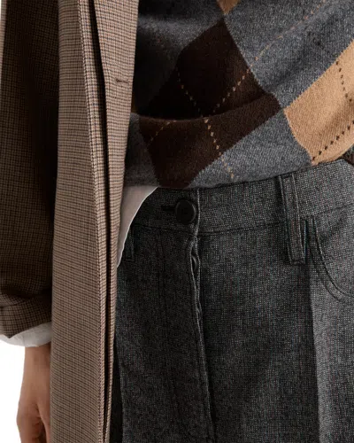 Prada Mouliné Wool Pants In Black