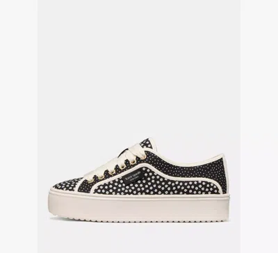 Kate Spade Sam Icon Piped Platform Sneaker In Black