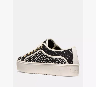 Kate Spade Sam Icon Piped Platform Sneaker In Black