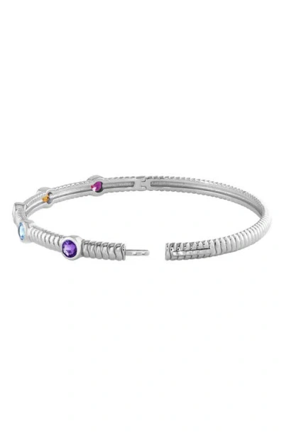 Effy Sterling Silver Station Bangle In Multi