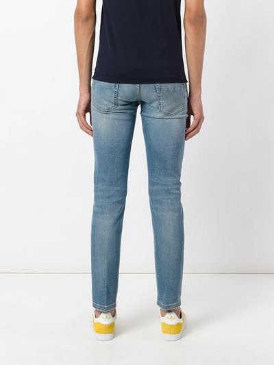 Shop Fendi Slim Fit Jeans In Blue