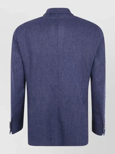 Tagliatore Montecarlo Herringbone-pattern Double-breasted Blazer