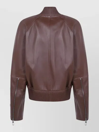 Sportmax Leather Single Breasted Coat