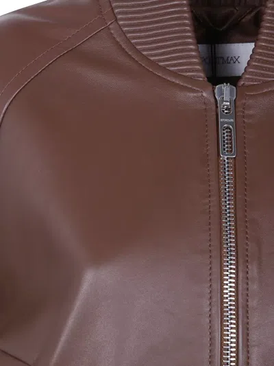 Sportmax Leather Single Breasted Coat