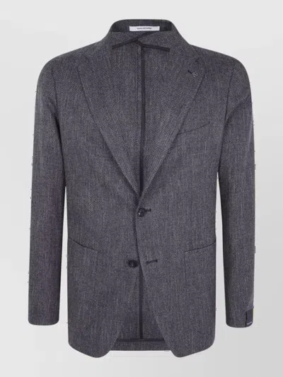 Tagliatore Wool Single-breasted Suit Jacket In Gray