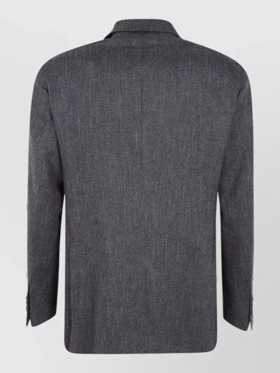 Tagliatore Wool Single-breasted Suit Jacket In Gray