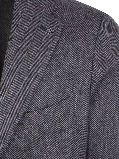 Tagliatore Wool Single-breasted Suit Jacket In Gray