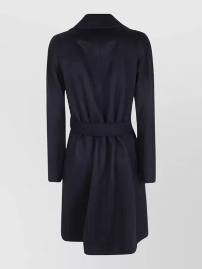 S Max Mara Virgin Wool Coat In Blue