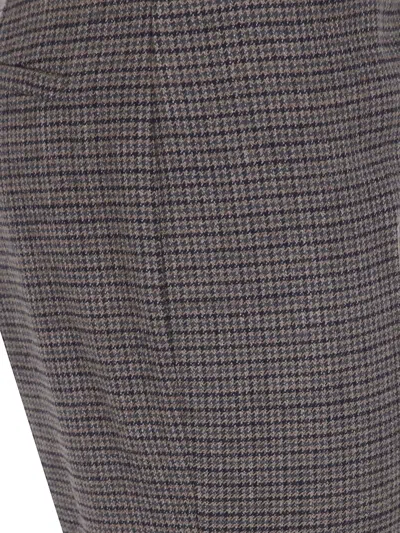 Etro Houndstooth-pattern Flared Trousers In Multi