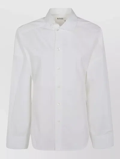 Rohe Drop-shoulder Button-up Shirt In White