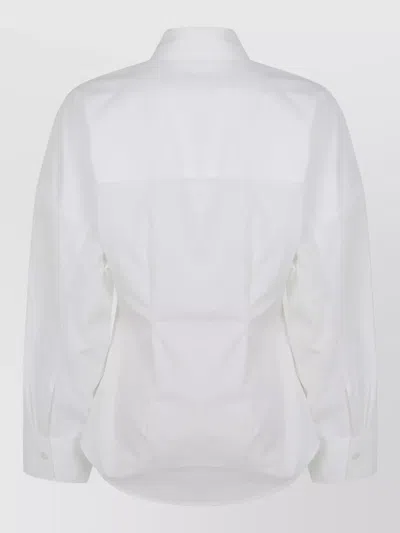 Rohe Drop-shoulder Button-up Shirt In White